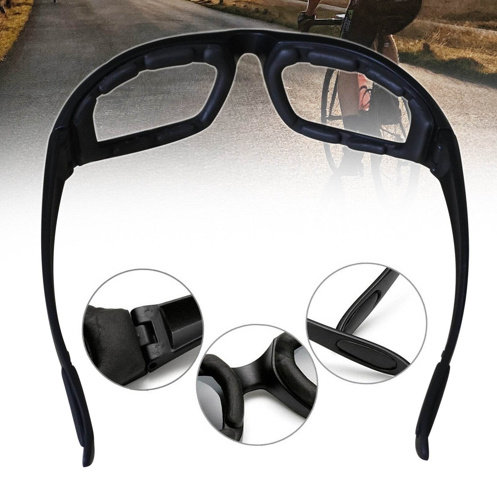 Cycling Sunglasses Chopper Outdoor Sports Glasses For Men Women Wrap Around UV400 Protection For Fishing Driving Glasses Windproof Clear Lens - Velora