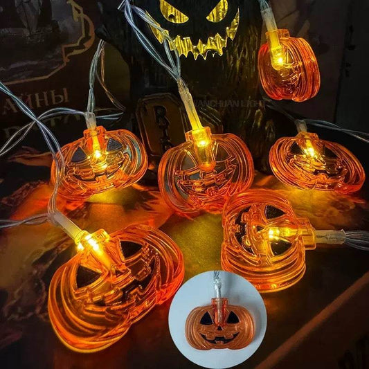 Halloween Led Pumpkin Spider Ghost Hand Lighting Chain Decorative Holiday Light - Velora