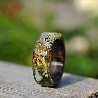 Time Resin Faceted Handmade Personality Ring - Velora