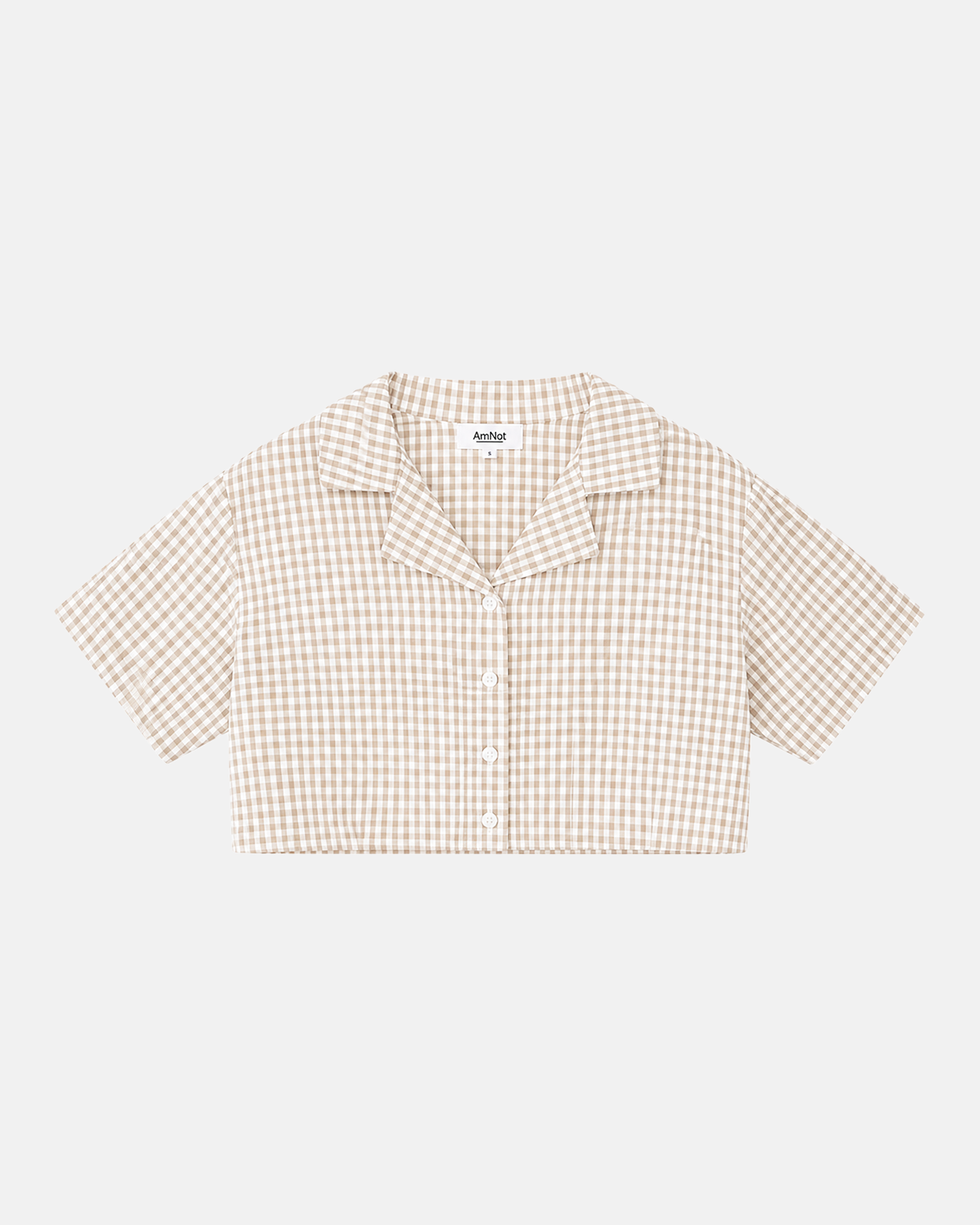 Chemise écourté ample Gingham coton bio