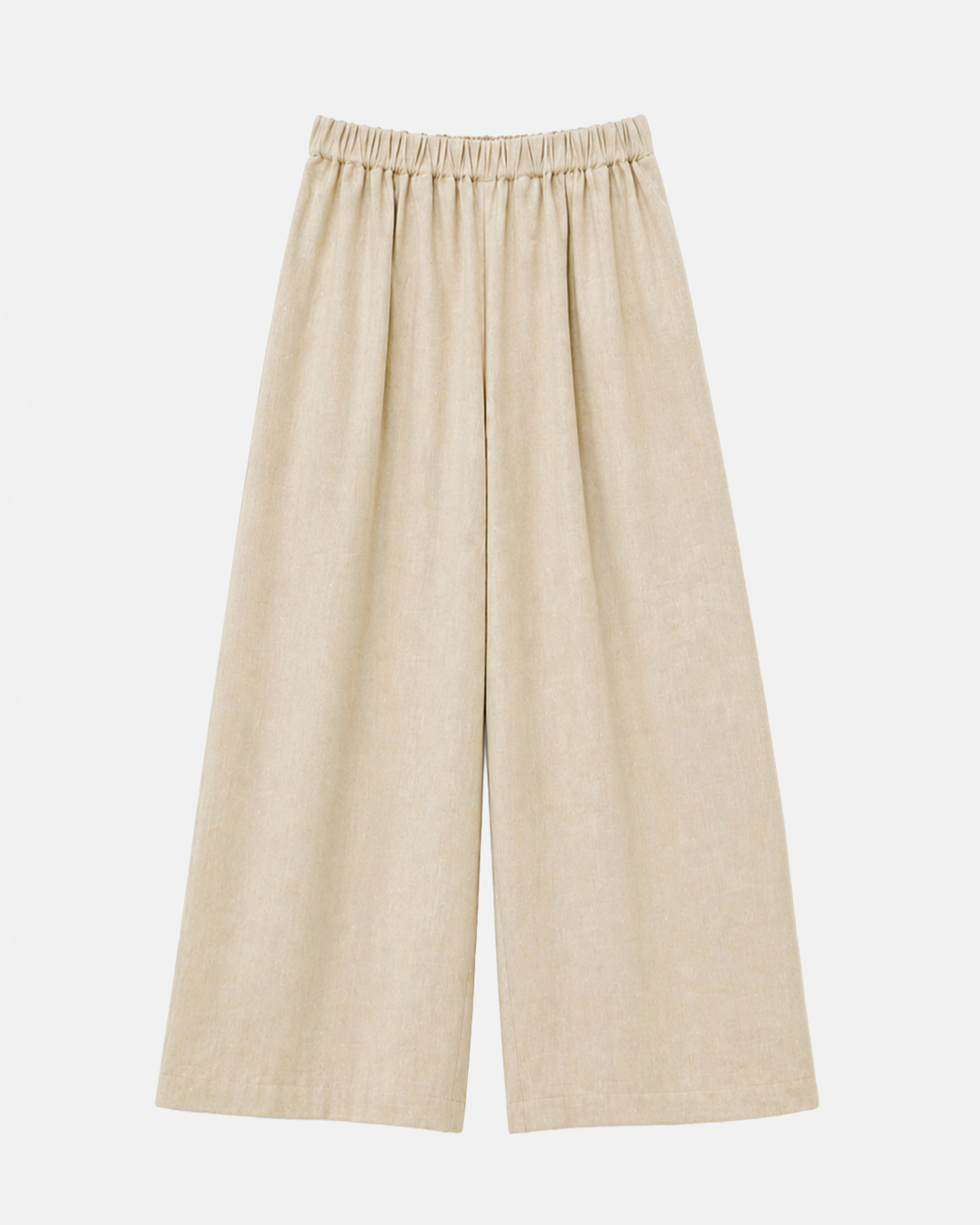 Pantalon évasé effet lin