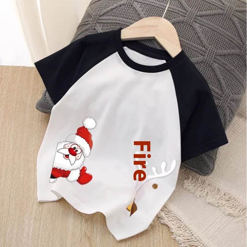 Christmas Elk Cotton T-shirt Boy - Velora