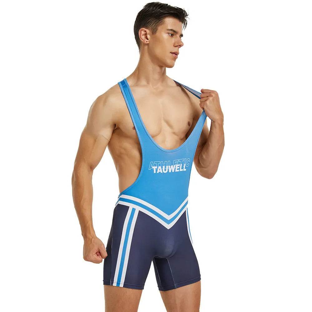 Men's Fitness Swimming Shark Pants Bodysuit Thong - Velora