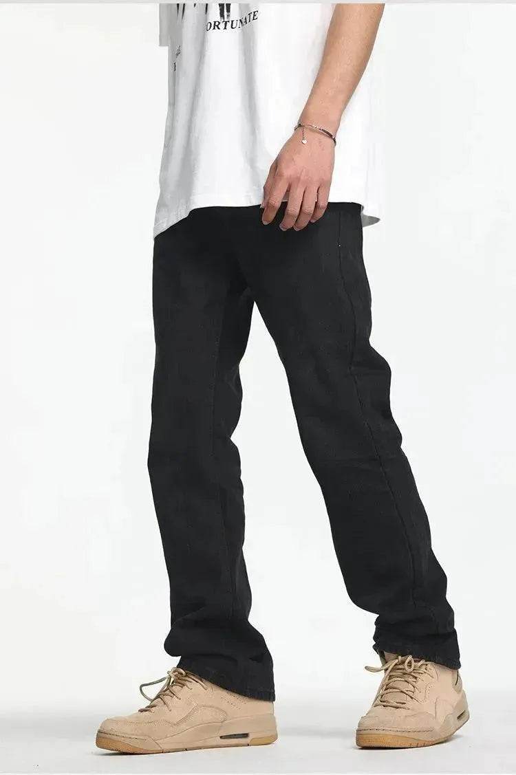 Black All-matching Straight All-matching Jeans - Velora