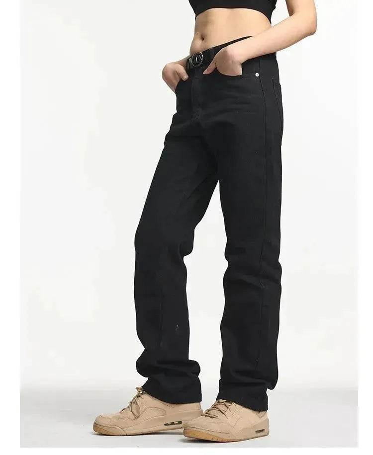 Black All-matching Straight All-matching Jeans - Velora