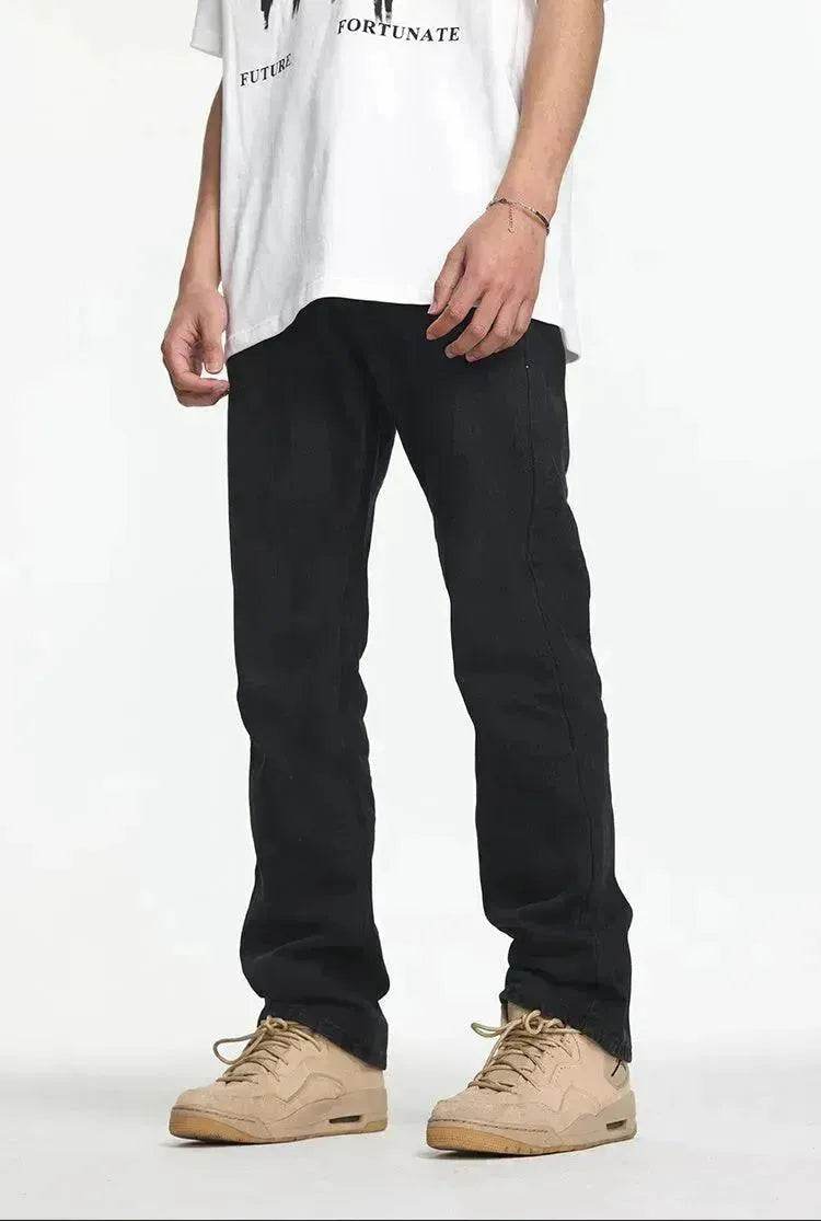 Black All-matching Straight All-matching Jeans - Velora