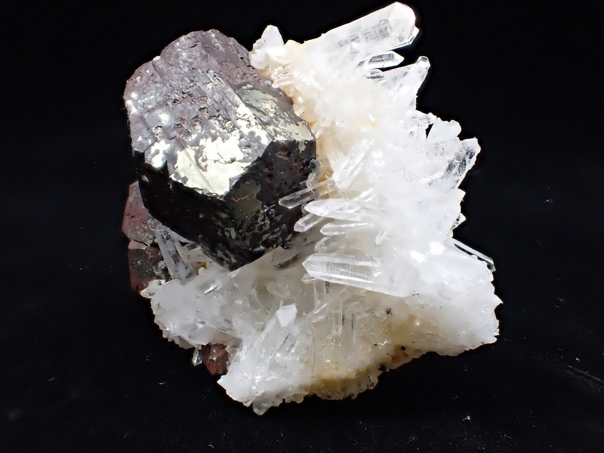 Black Pyrite & Quartz – Fengjiashan Mine (2.5in., 101g)