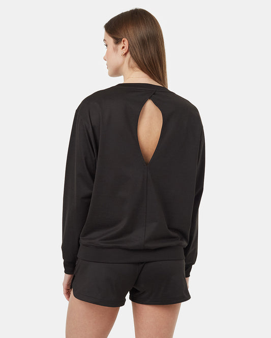 Active Soft Knit Open Back Crew