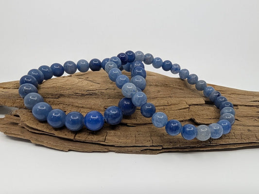 Blue Aventurine Bracelet — 6mm & 8mm Beads