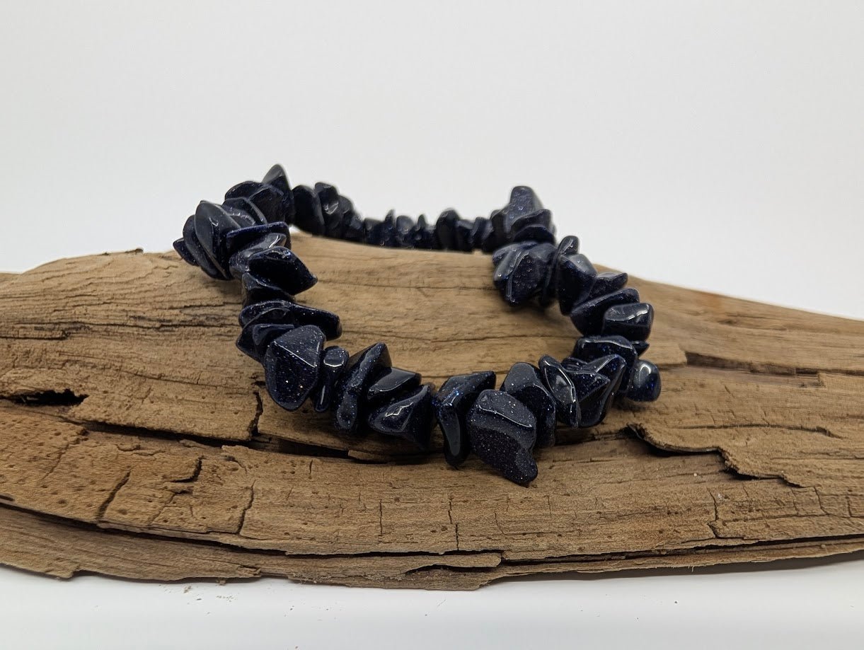 Blue Sandstone Chip Bracelet