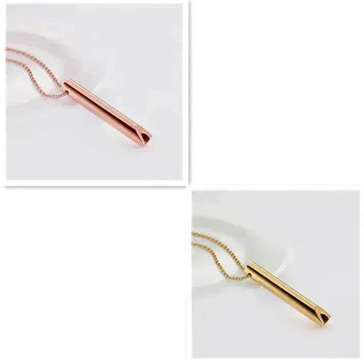 Breathing Necklace Adjustable Breathing Relieve Pressure Ornament Stainless Steel Decompression Jewelry - Velora