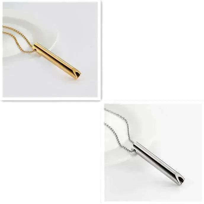 Breathing Necklace Adjustable Breathing Relieve Pressure Ornament Stainless Steel Decompression Jewelry - Velora