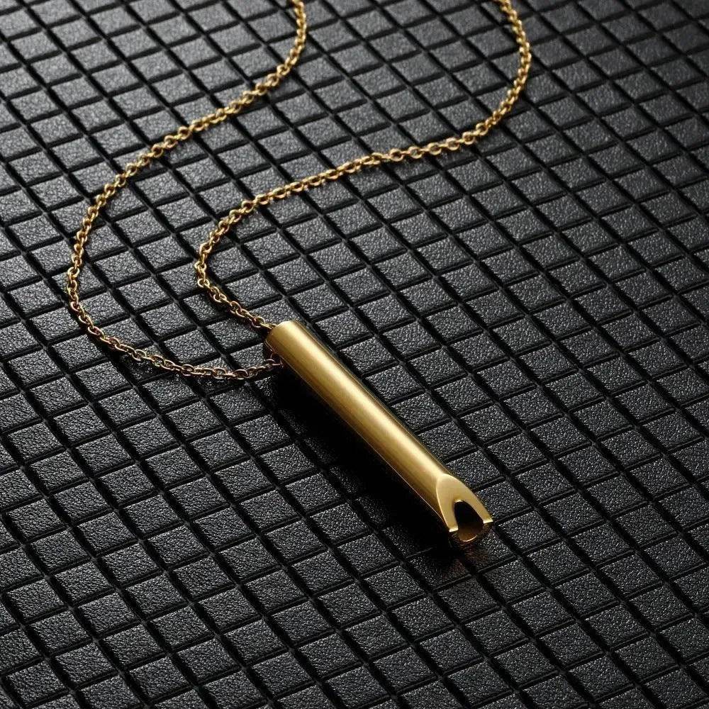 Breathing Necklace Adjustable Breathing Relieve Pressure Ornament Stainless Steel Decompression Jewelry - Velora