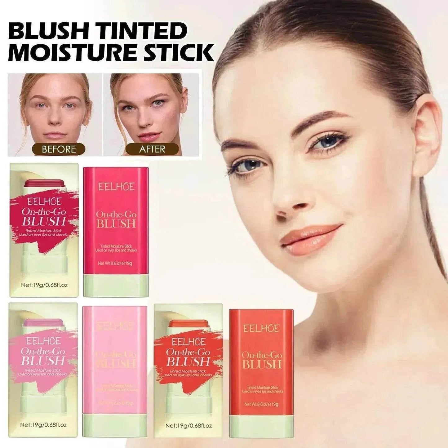 Brightening And Repairing Three-dimensional Highlight Delicate Waterproof Multifunctional Blush Stick - Velora