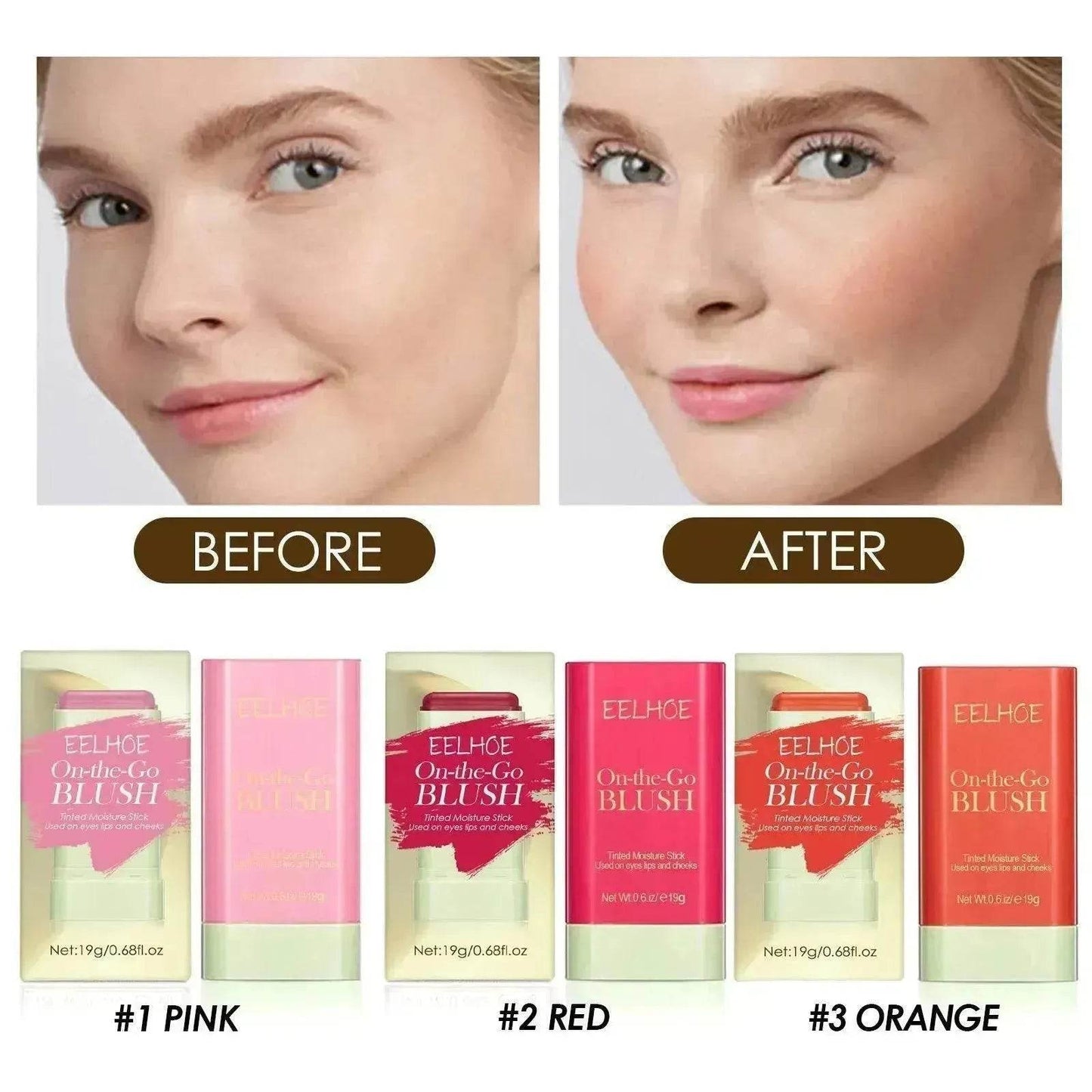 Brightening And Repairing Three-dimensional Highlight Delicate Waterproof Multifunctional Blush Stick - Velora