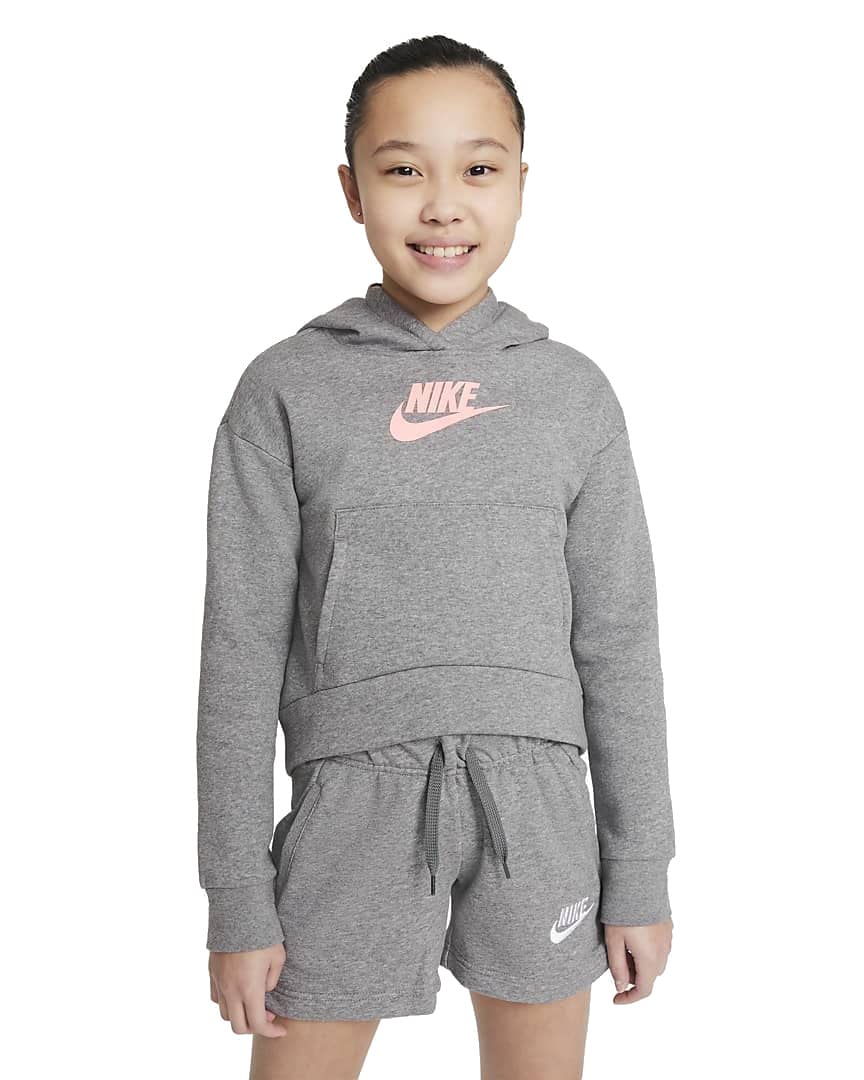 Nike Girls' Club Fleece Hoodie - Arctic Punch XS