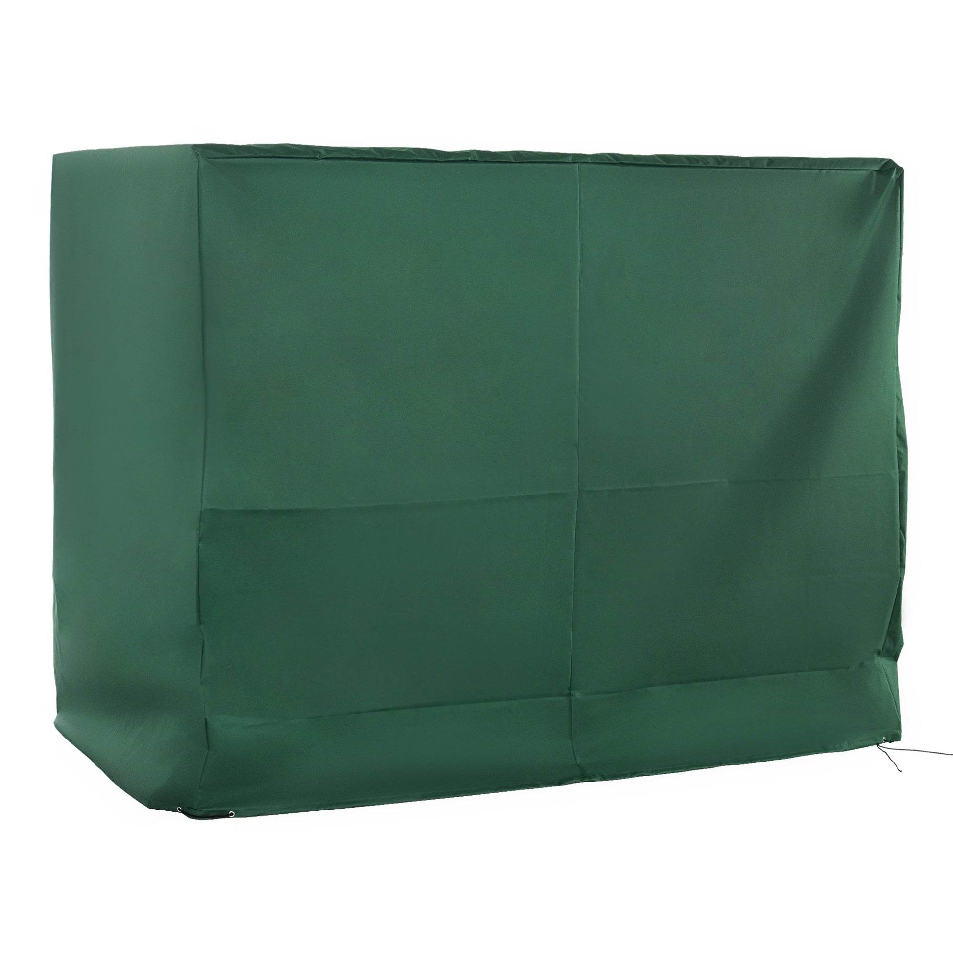 600D Oxford 3-Seater Patio Swing Cover Outdoor Swing Chair Cover Rain Protection Waterproof Anti-UV, Dark Green - Velora