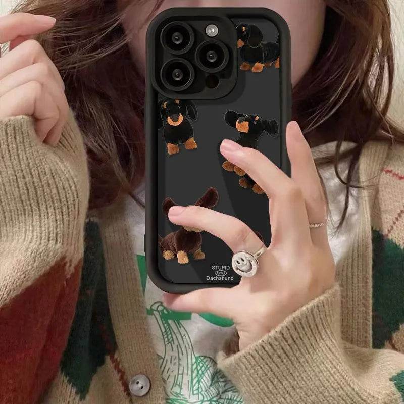 Cream Sausage Dog Phone Case - Velora