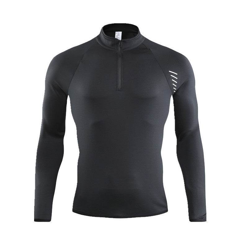 Half Zipper Long Sleeve Workout Top Outdoor Running Quick-drying Gym Shirt - Velora
