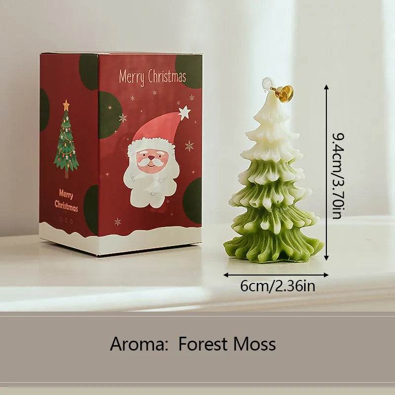 Merry Christmas Candle 3D Xmas Tree Shaped Aromatherapy Candles Ornaments Navidad New Year Party Home Decor Xmas Gift - Velora