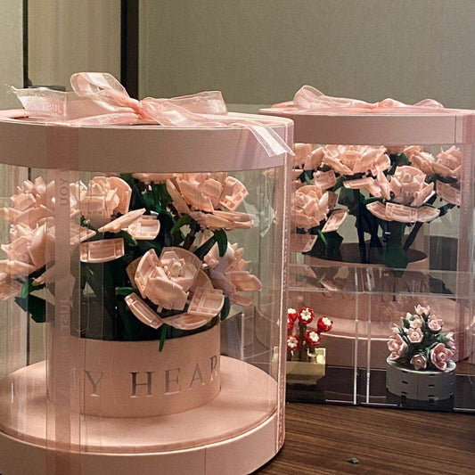 Building Blocks Rose Bouquet Flower Pot - Velora