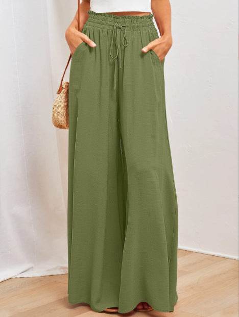 Printed Comfortable Casual High Waist Wide-leg Floral Palazzo Trousers women - Velora