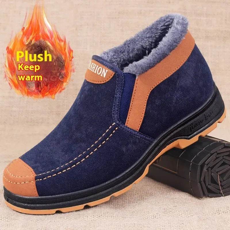 Men's Traditional Cotton Shoes Warm With Velvet Winter Boot - Velora
