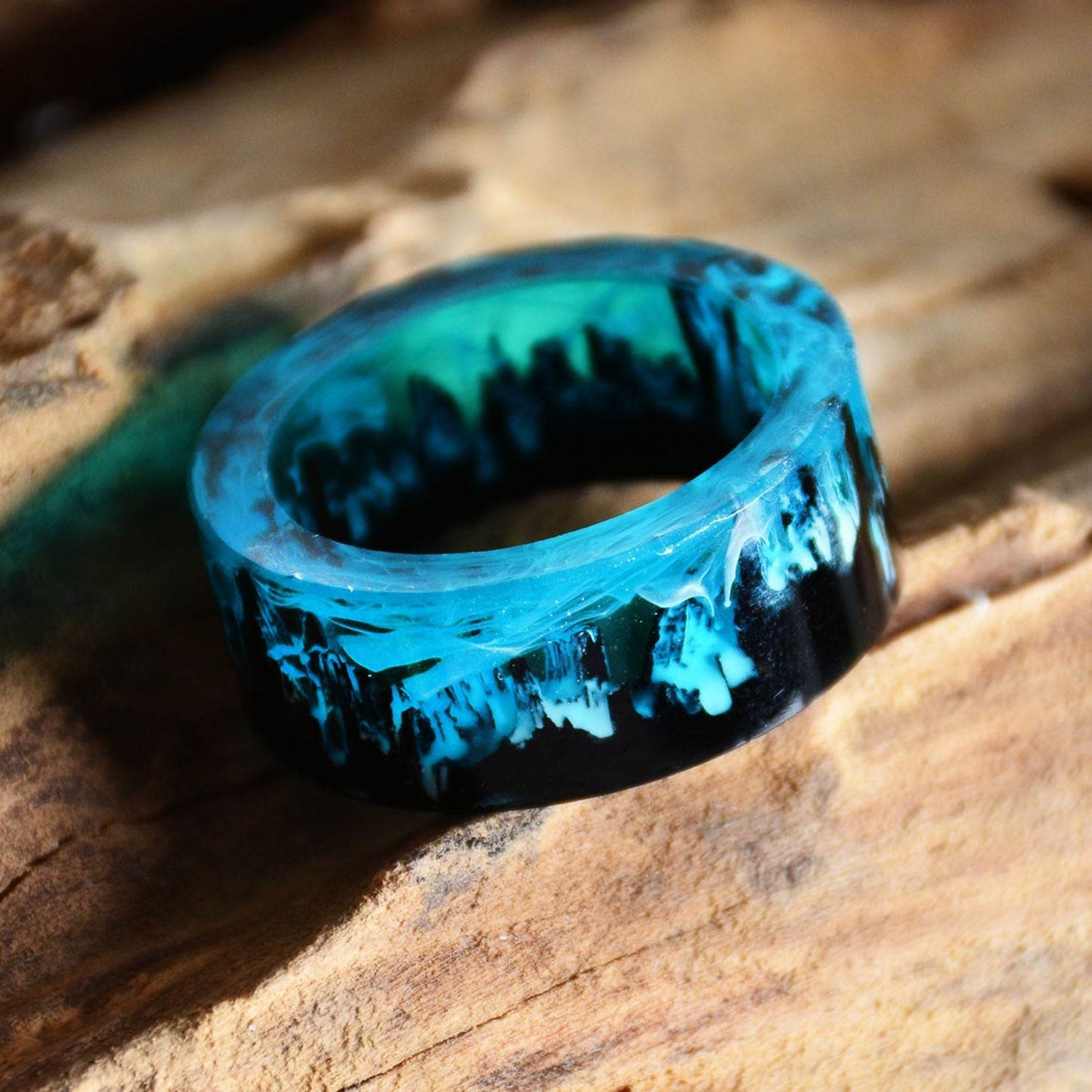 Blue Magic Magic Forest Small Diy Handmade Resin Ring - Velora