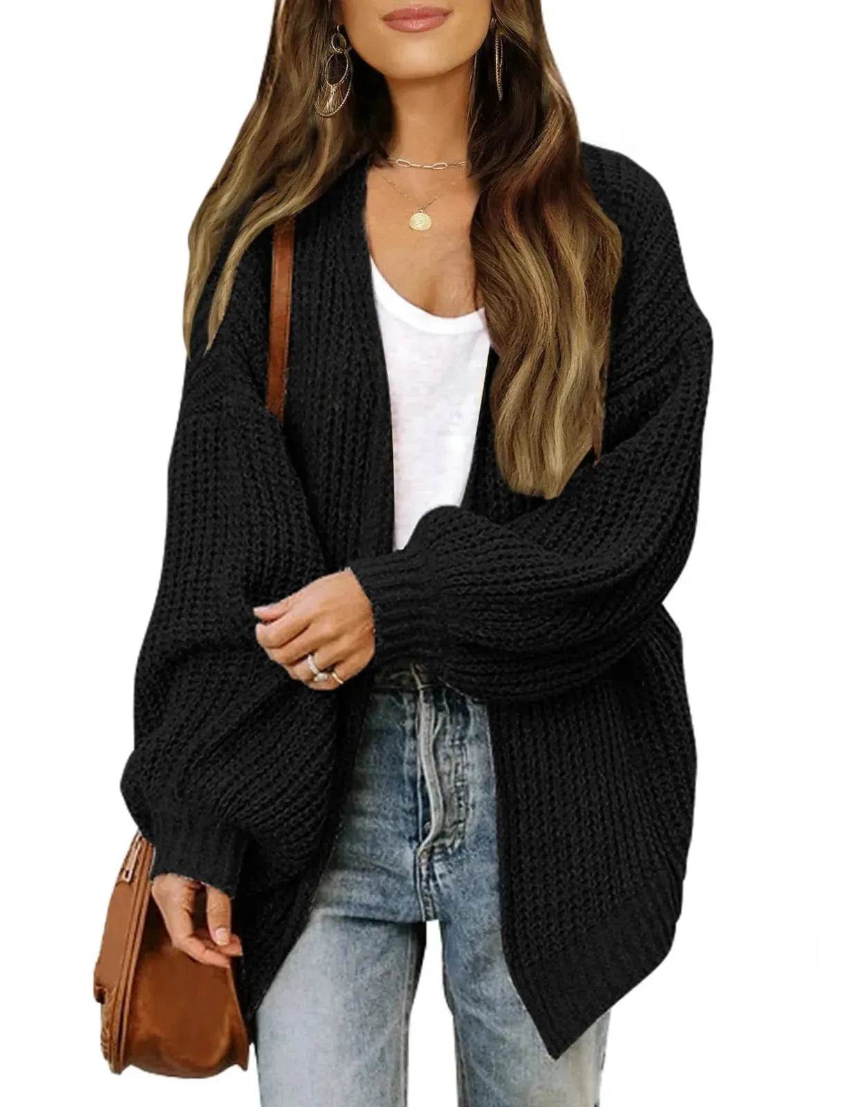 Fall fashioned jacket Knitted Cardigan sweater for women - Velora