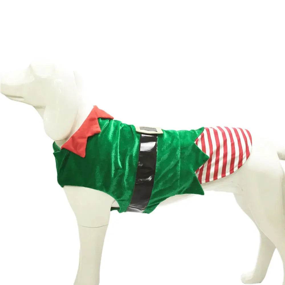 Fashion Christmas Clothes Green Elf Pet Dog Christmas Costume - Velora