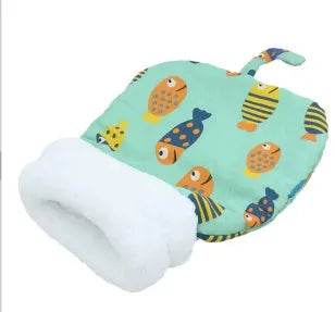 Lambswool Thickened Pocketable New Winter Linen Sleeping Bag Cat Nest - Velora