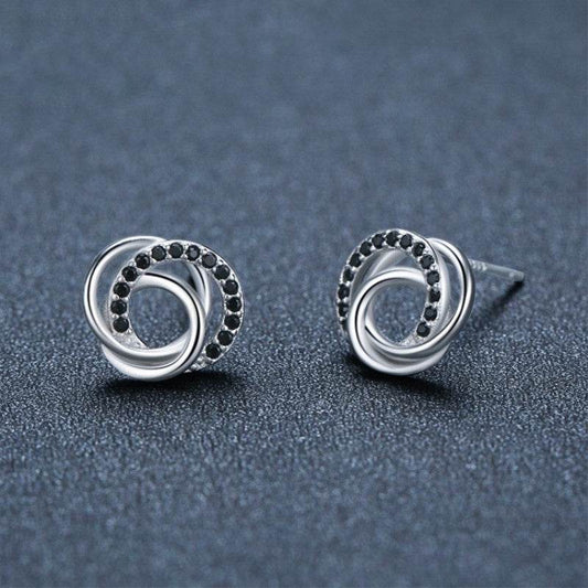 Dignified Hollow Multi-circle Zircon Design Earring - Velora