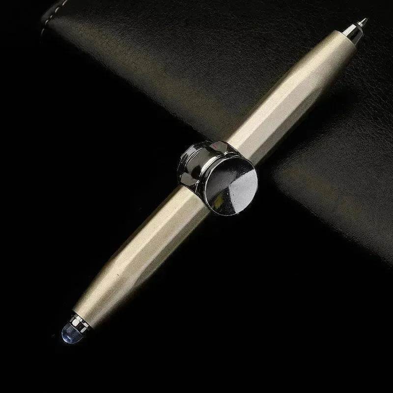 Creative Multi-Function LED Pen Spinning Decompression Gyro Metal Ballpoint Pen Fashion Office School Supplies Writing Pens - Velora