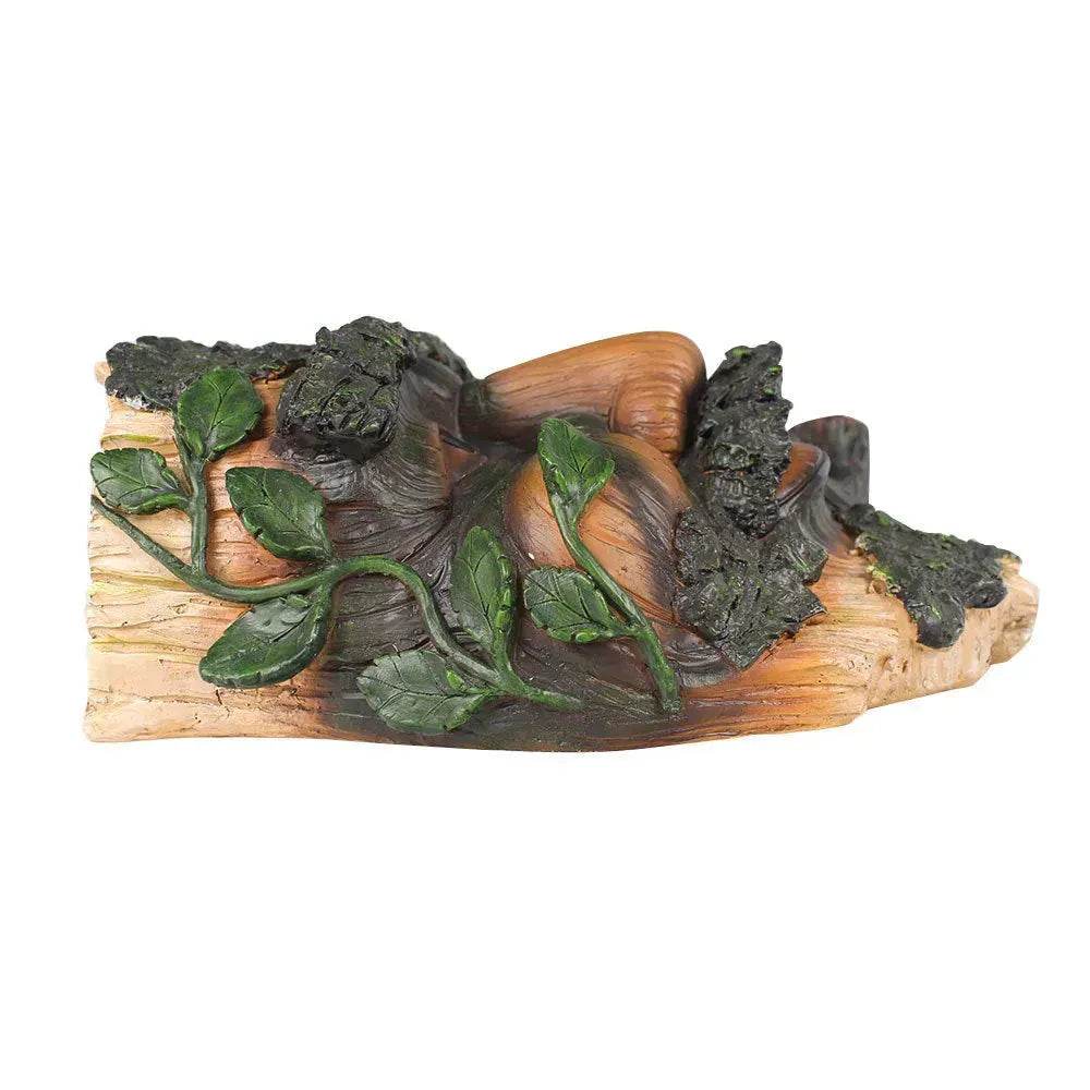 Smoker Man Wooden Resin Craft Ornaments Wall Decor - Velora