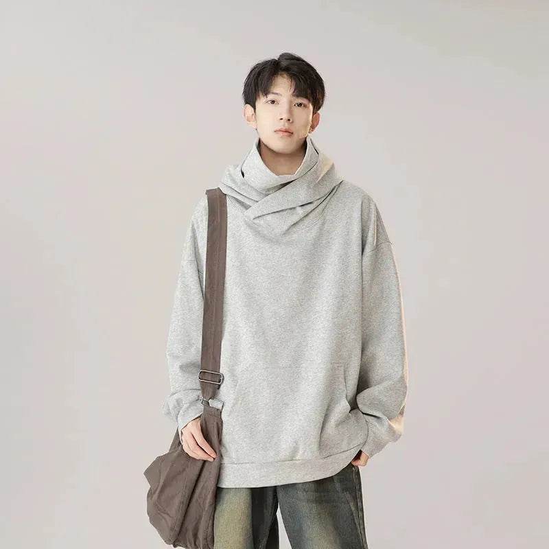 Autumn Winter Oversized Turtleneck Hoodie Pullover for mens - Velora