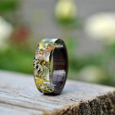 Time Resin Faceted Handmade Personality Ring - Velora