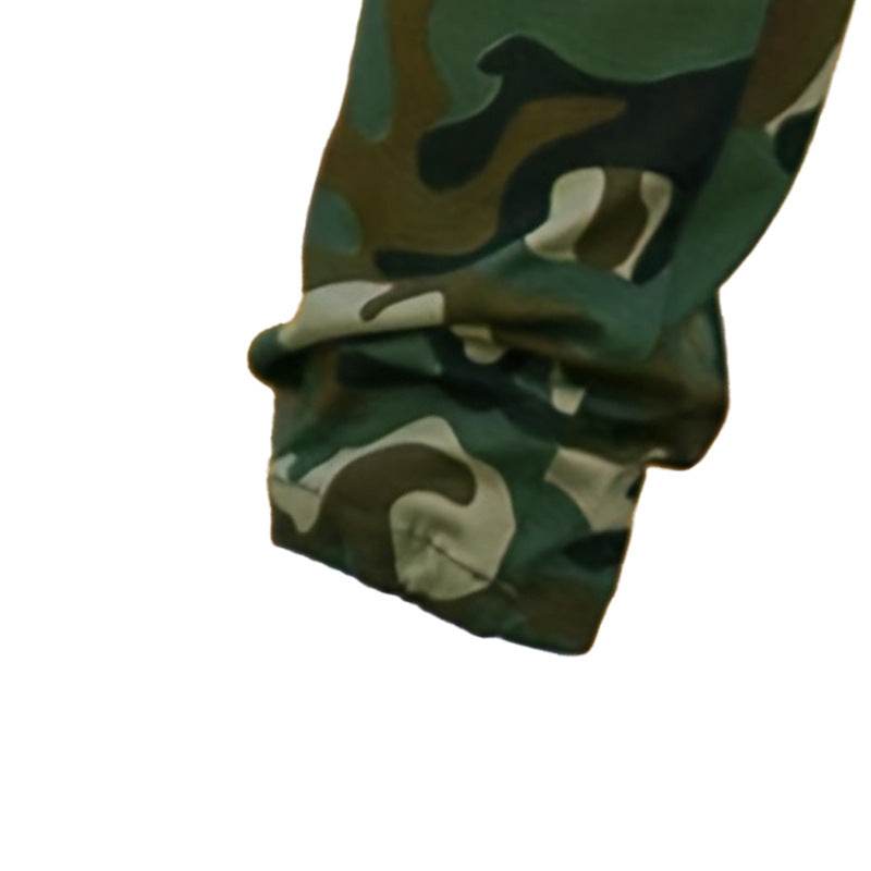 Multi-pocket Camouflage Ankle-tied Men's Military Casual Cargo Slim fit Pants trouser - Velora