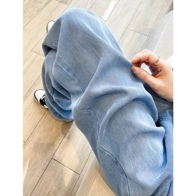 Thin And Lightweight Tencel Soft Baggy Jeans Pant For Women - Velora