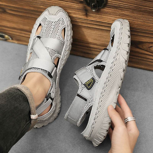 Summer Men's Hollow Mesh Surface Breathable Trendy Casual Shoes All-matching Sandals