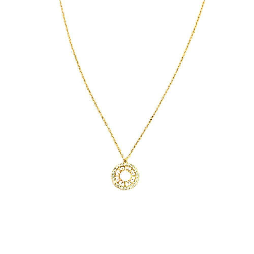 Fashion Jewelry Niche Moon And Sun Necklace Silver Opal Celtic Moon Necklace Sun Necklace Asterism Diamond - Velora