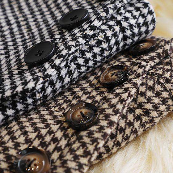 Elegant Women's professional formal business office work Slit Houndstooth pencil Midi Skirt - Velora