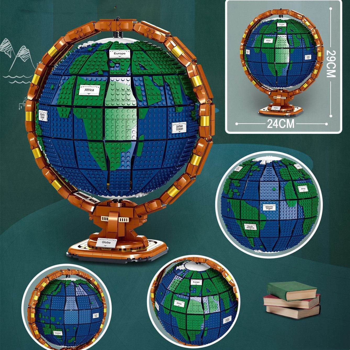 Children's Creative Globe Model Ornaments Assembled Toys - Velora