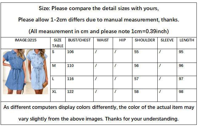 Spring And Summer New Loose Casual Denim Dress Women - Velora