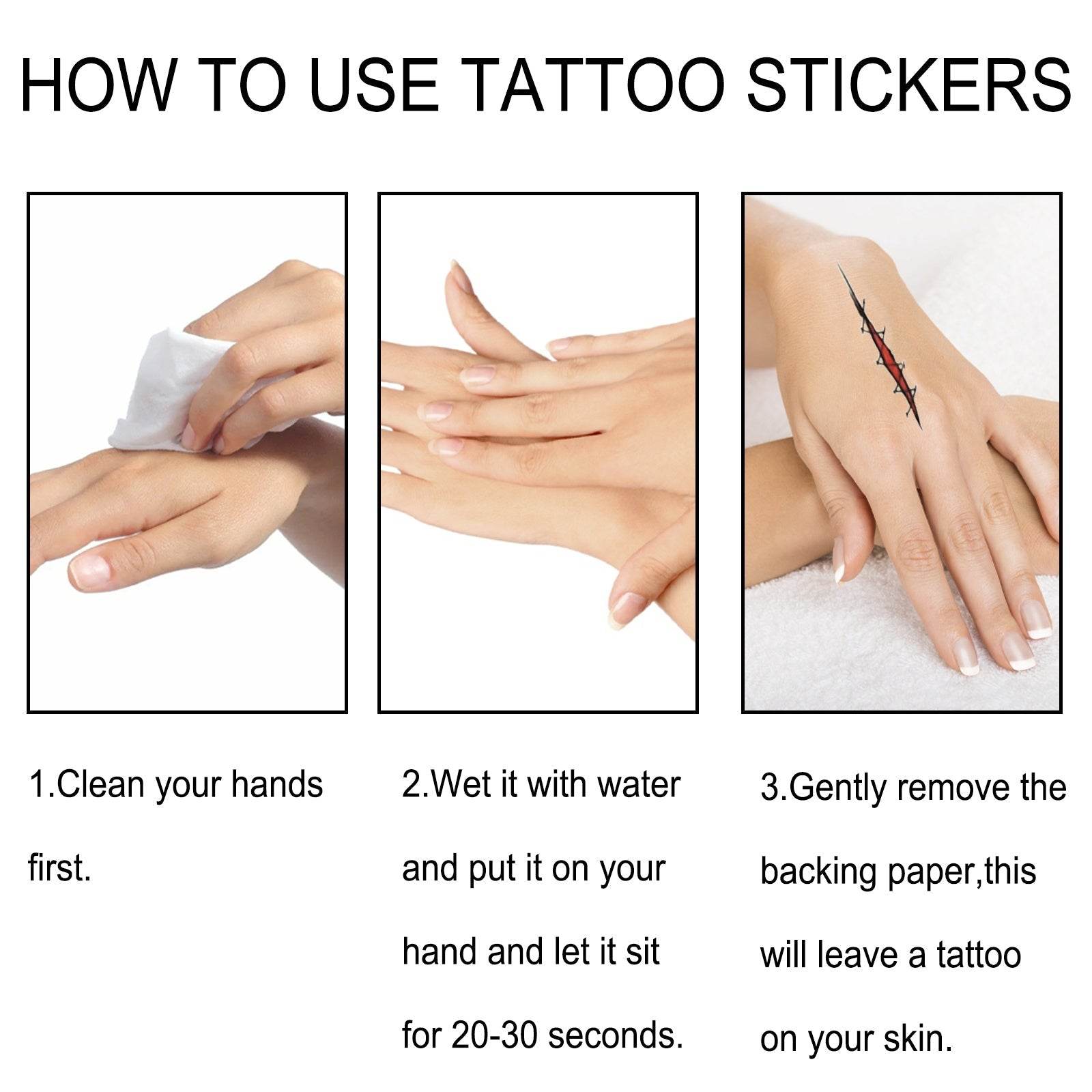 Halloween Horror Party Party Makeup Decoration Mouth Tattoo Stickers - Velora