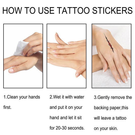 Halloween Horror Party Party Makeup Decoration Mouth Tattoo Stickers - Velora