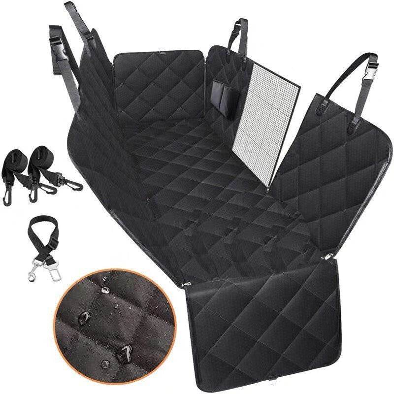 Dog Car Seat Cover View Mesh Pet Carrier Hammock Safety Protector Car Rear Back Seat Mat With Zipper And Pocket For Travel - Velora