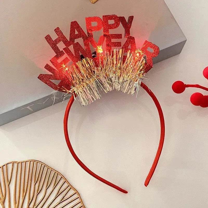 Christmas With Light Headband Snowflake Women's - Velora
