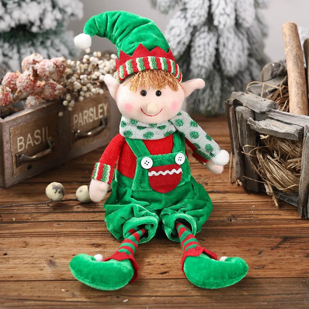 Christmas Hanging Legs Sitting Doll Ornaments - Velora