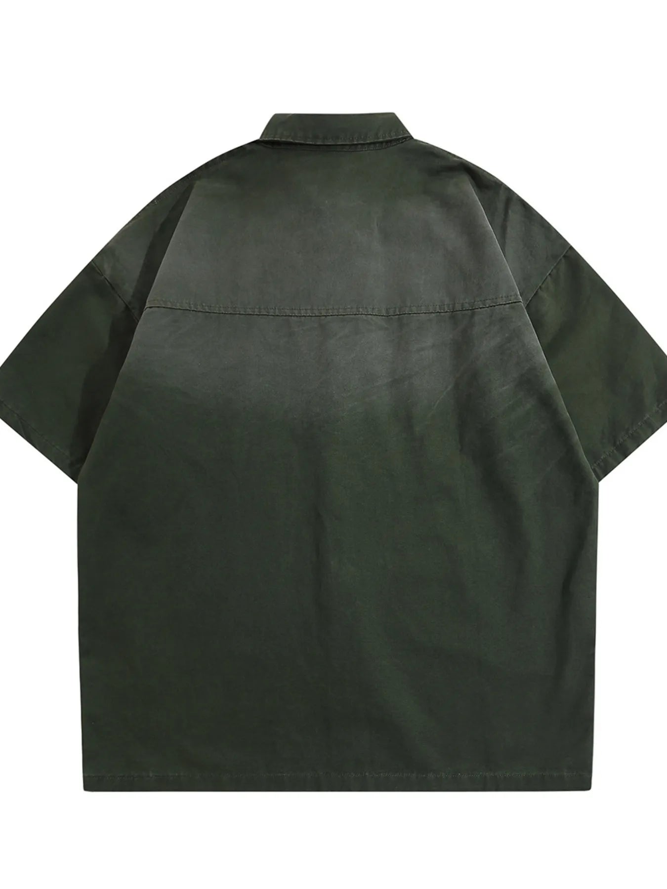 Men's Short Sleeve Denim Shirt with Tie Detail - Velora