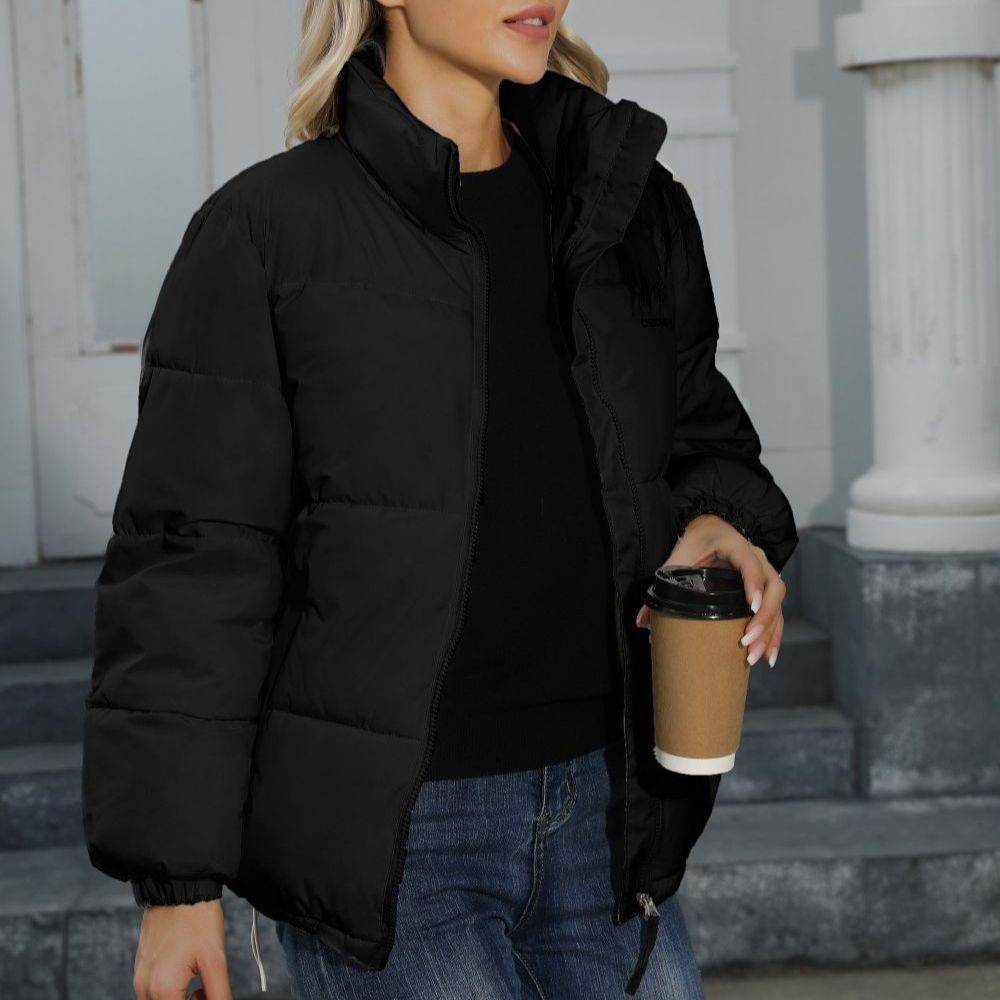 Winter Coat Women Casual Windproof Down Cotton Coat Warm Thickened Jacket Solid Outwear All-match Loose Tops Clothing - Velora